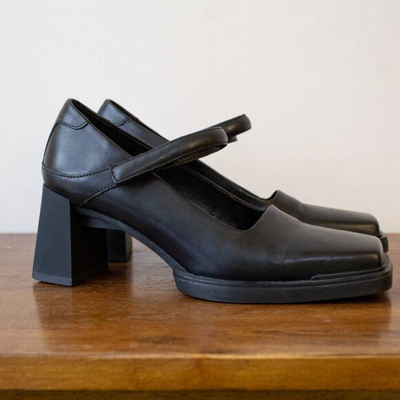 Vagabond Black Heeled Mary Janes - Picture 6 of 8